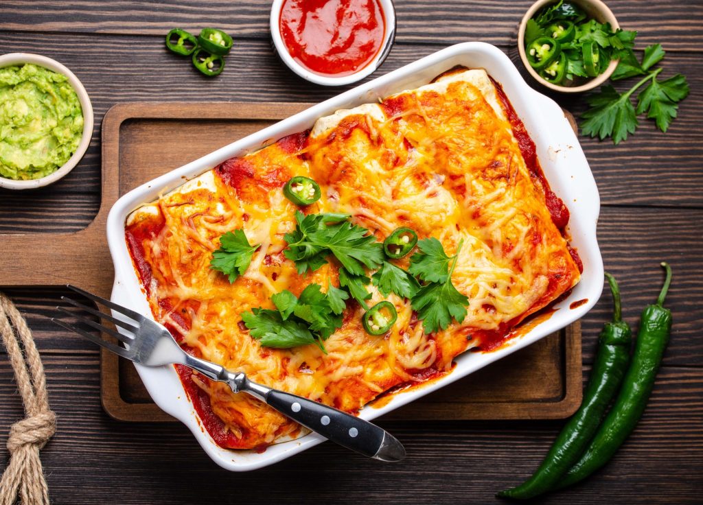 Cowboy Butter Chicken Enchiladas