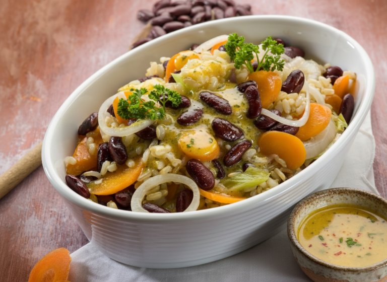 cowboy butter Caribbean rice and peas