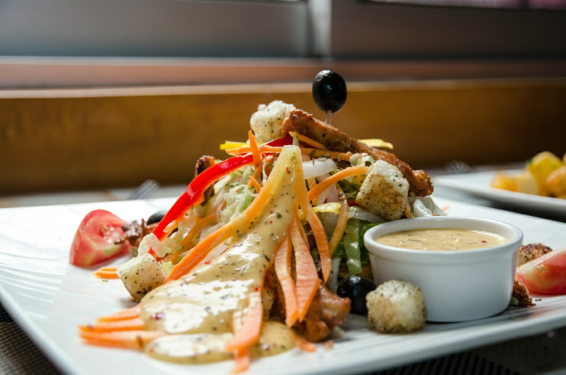 The Easy Cowboy Butter Chicken and Veg Salad.