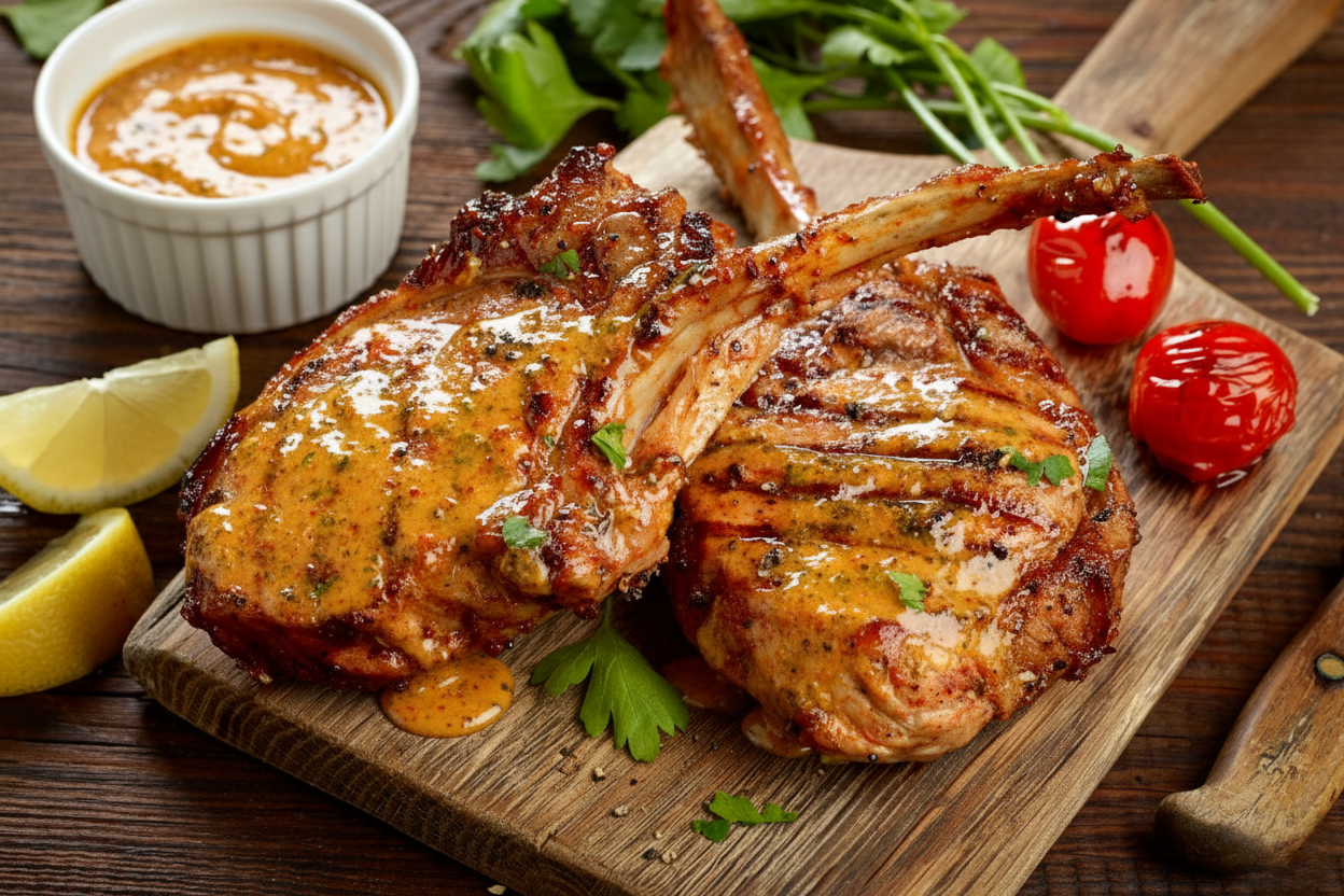 cowboy butter pork chops