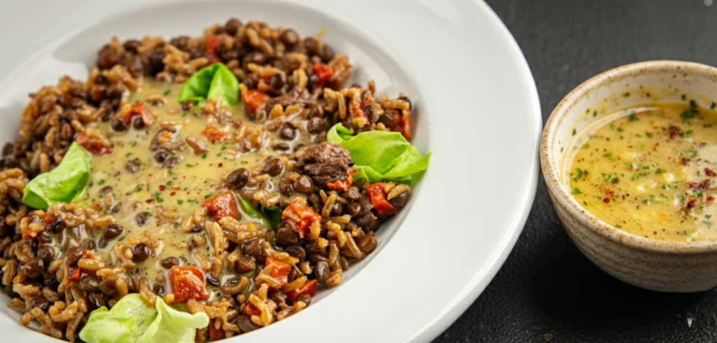 cowboy butter Caribbean rice and peas