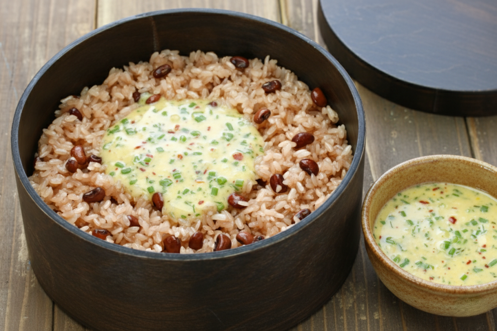 cowboy butter Caribbean rice and peas