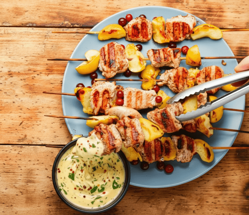 Cowboy Butter Pineapple Skewers