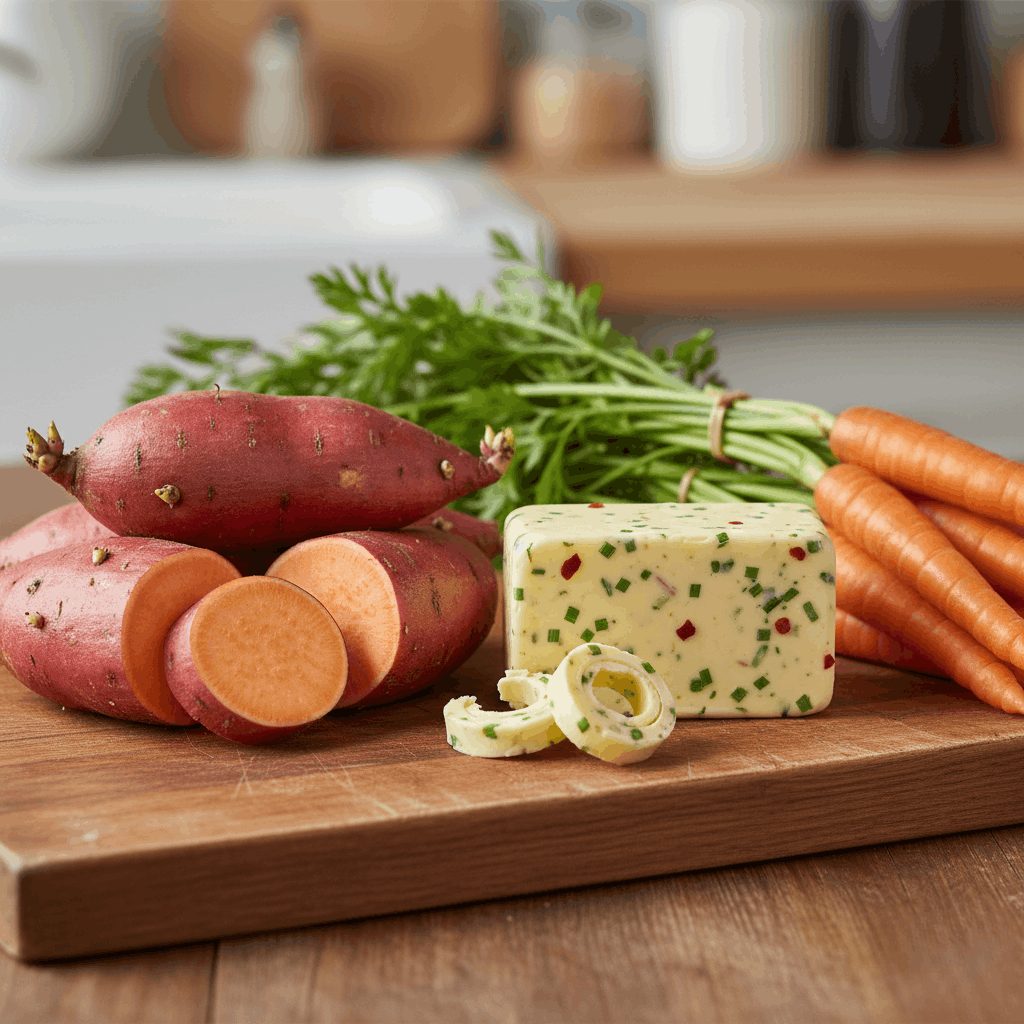 Cowboy Butter Carrots & Sweet Potatoes